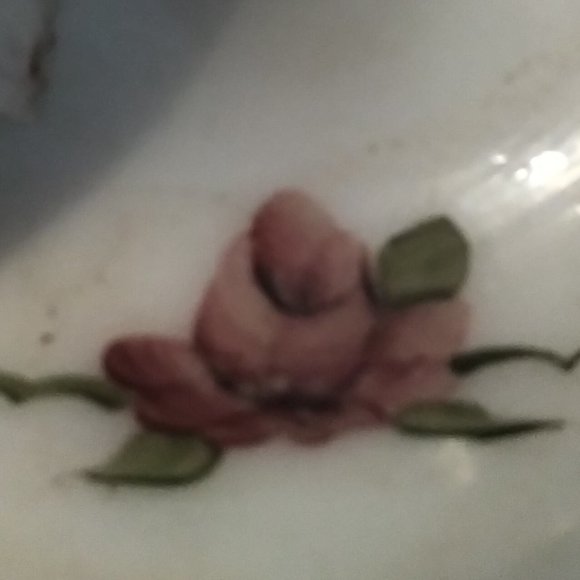 Roses Vintage milk glass lamps pair of candlestick working white lamps victorian - Picture 3 of 7